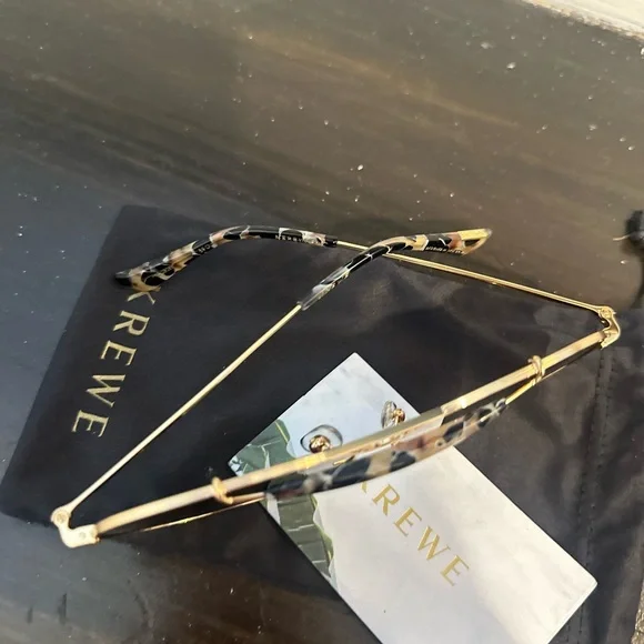 Brand New! KREWE MERRYMEN Gold and Black Aviator Sunglasses! - Picture 5 of 9